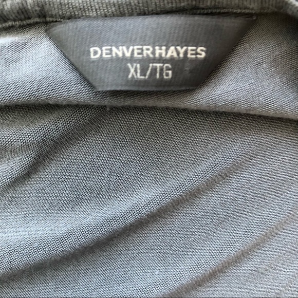 Denver Hayes Stretchy Gray Black Stripe Casual Dress Knee Length XL - Picture 7 of 7